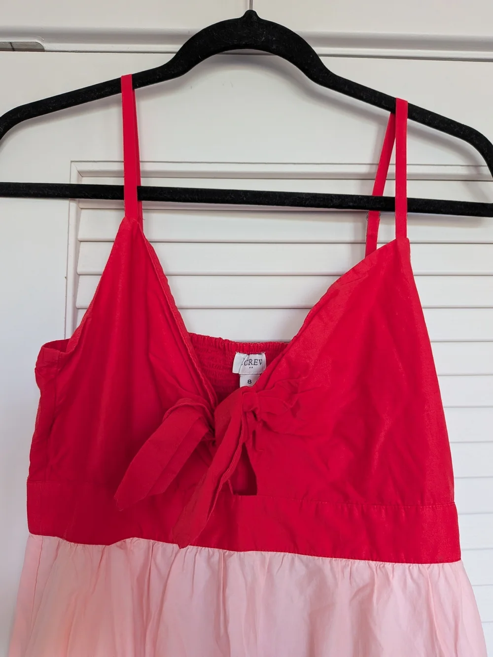 J. Crew Colorblock Midi Sundress in Red, Pink & Blue